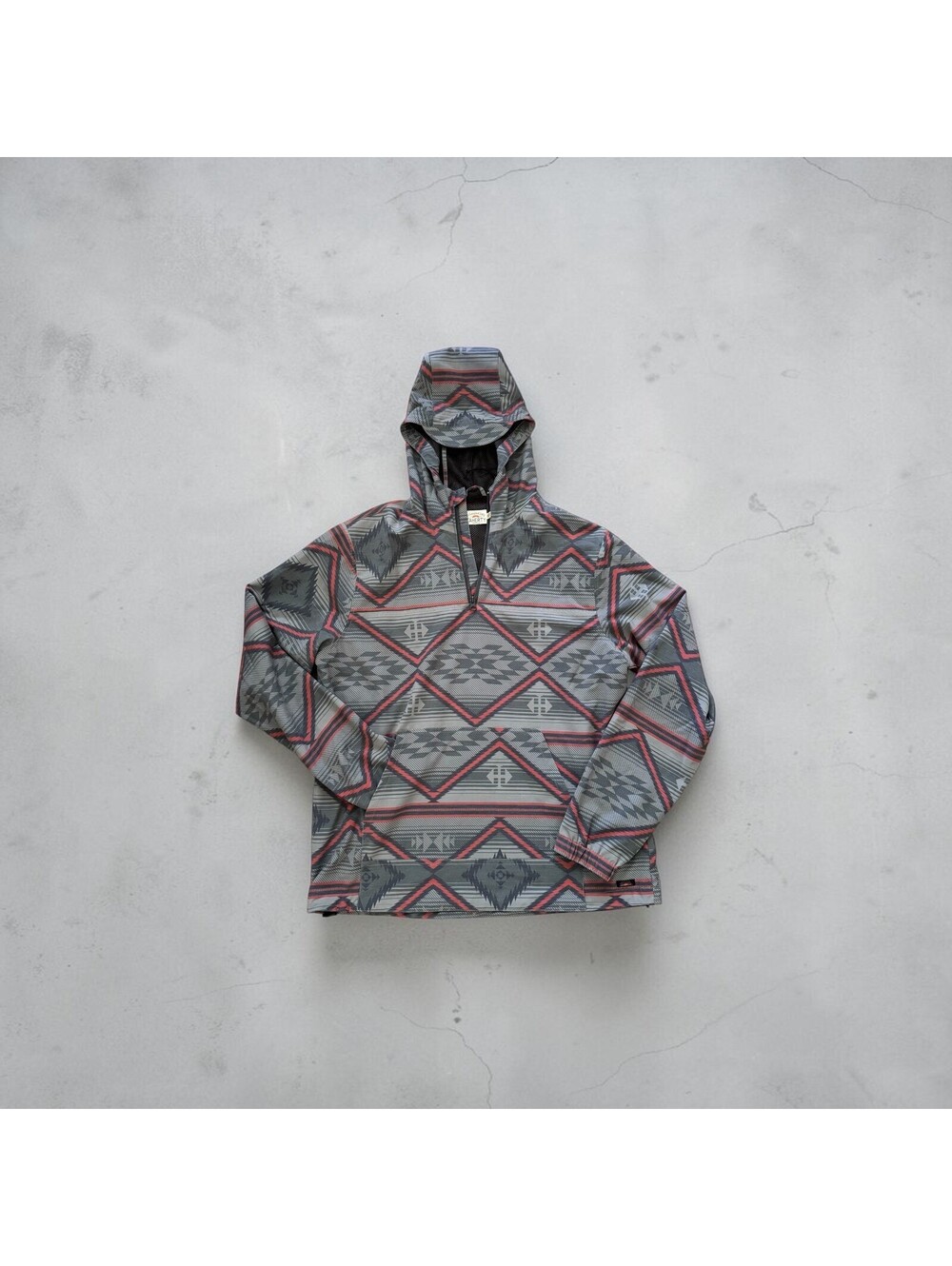 Faherty Pacific Poncho Pullover Hoodie Mens S Southwestern Pattern Surf Native